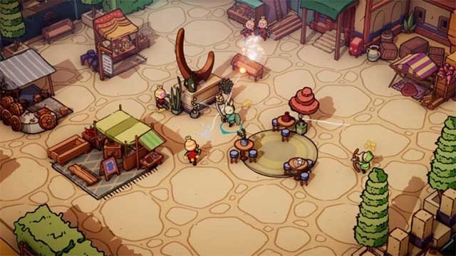 Tương tác với các NPC, bảo vệ thị trấn địa phương khỏi bọn cướp