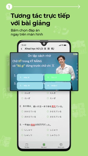 Tương tác trực tiếp với bài giảng