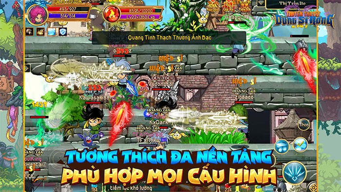 Giao diện chơi game Dũng Sĩ Rồng Online