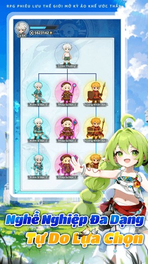 Nghề nghiệp đa dạng tự do lựa chọn