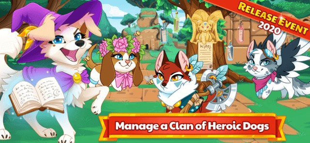 Quản lý đội chó anh hùng của bạn trong game Dungeon Dogs