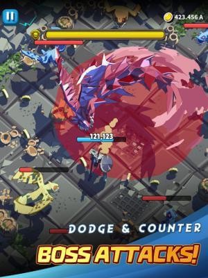 Tránh né và tấn công các con boss