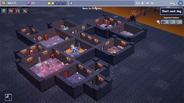 Xây dựng hầm ngục của riêng bạn trong game Dungeon Tycoon