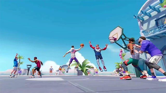 Thi đấu bóng rổ và đánh bại đội đối thủ