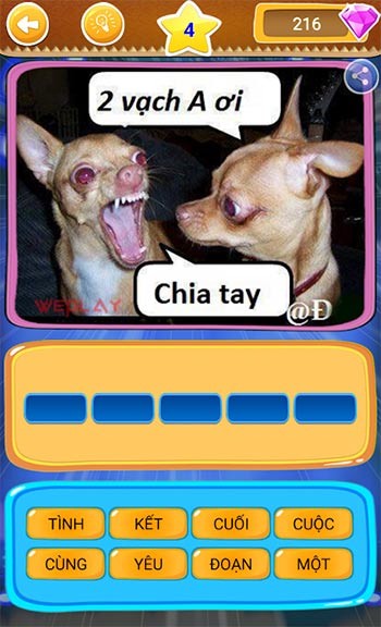 Câu hỏi Đuổi hình siêu hài