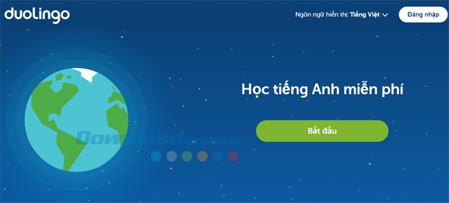 Trang chủ của Duolingo - Học tiếng Anh miễn phí