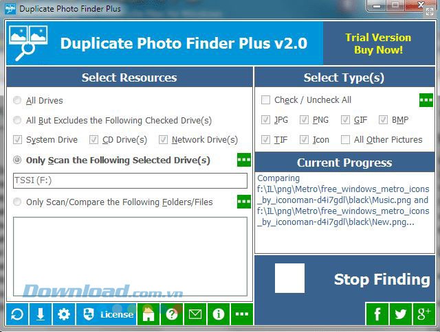 Quá trình tìm kiếm ảnh trùng
