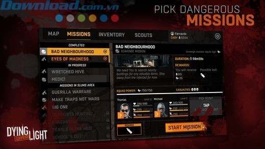 Nhận các nhiệm vụ nguy hiểm