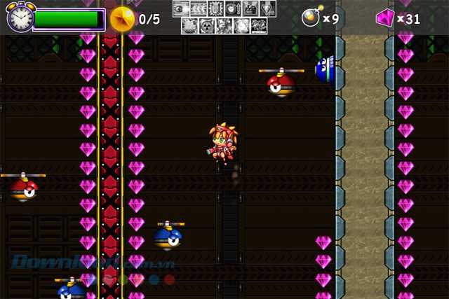 Sử dụng động cơ phản lực trong game Dyna Bomb