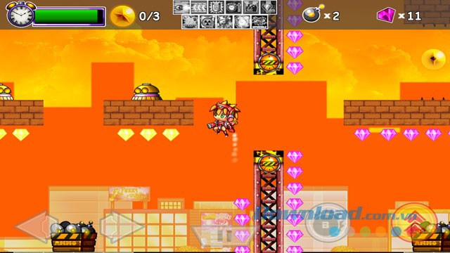 Giao diện chơi game Dyna Bomb trên Android