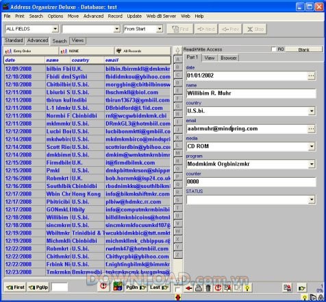 E-Mail List Organizer Deluxe