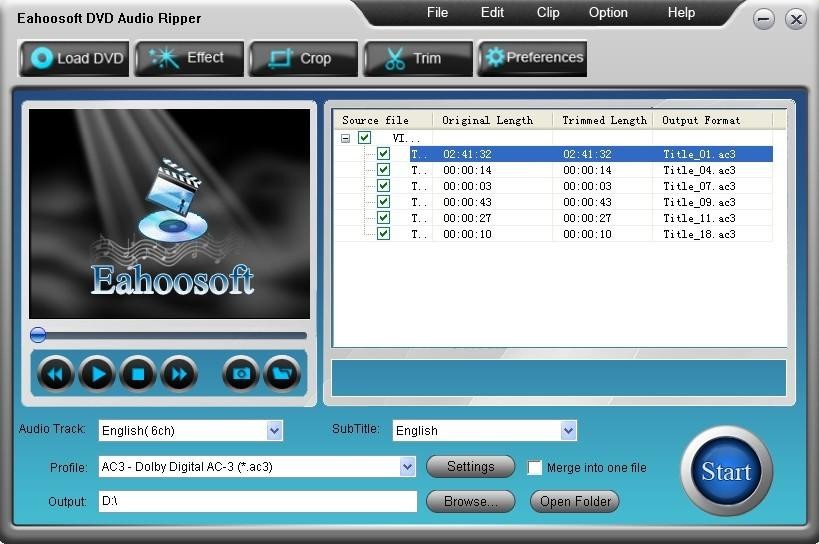 Eahoosoft DVD Audio Ripper