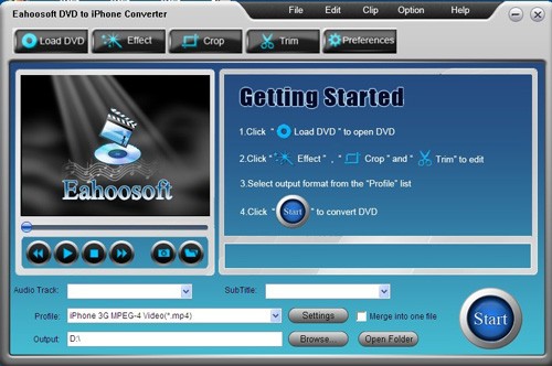 Eahoosoft DVD to iPhone Converter