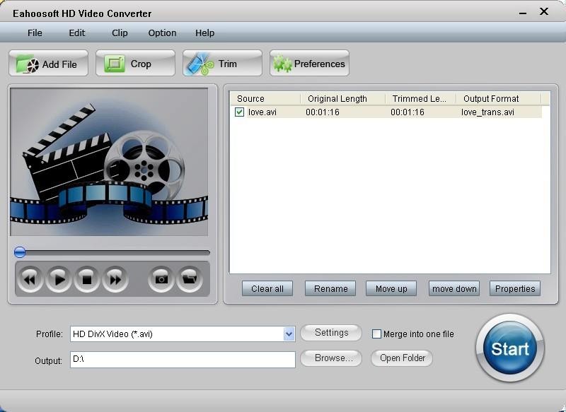 Eahoosoft HD Video Converter