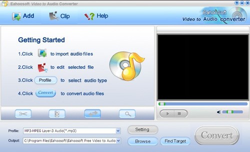 Eahoosoft Video to Audio Converter