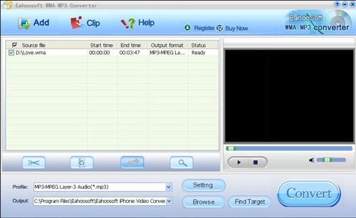 Eahoosoft WMA MP3 Converter for Mac
