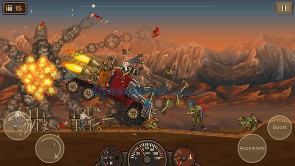 Game lái xe trên đồi cao