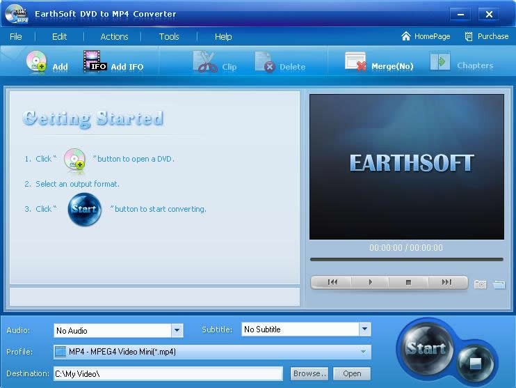 Earthsoft DVD to MP4 Converter - Convert DVDs to MP4