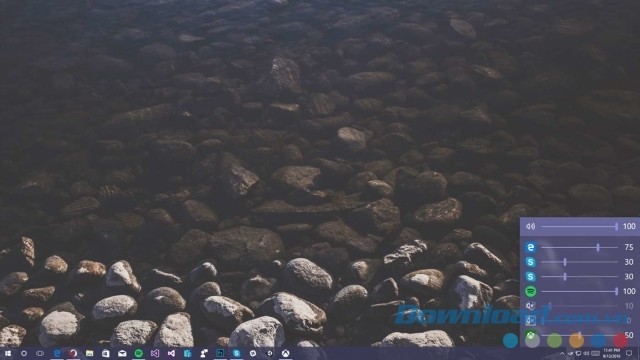 Giao diện chính của ứng dụng điều chỉnh âm lượng EarTrumpet miễn phí cho máy tính