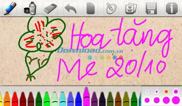 Giao diện và các công cụ vẽ trong Easy Drawing cho Android