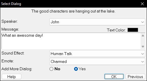 Thêm các đoạn hội thoại, hành động và tương tác đa dạng cho các nhân vật