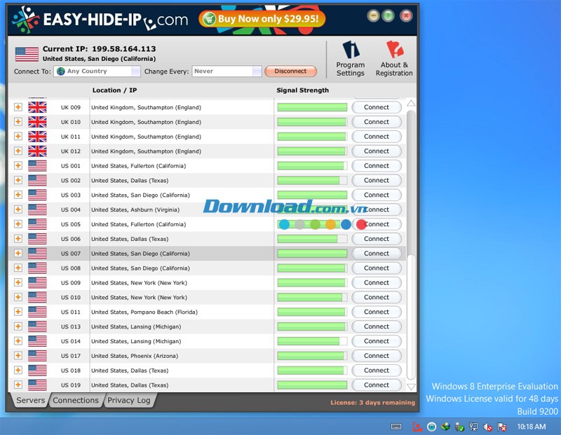 Sau khi giả địa chỉ IP
