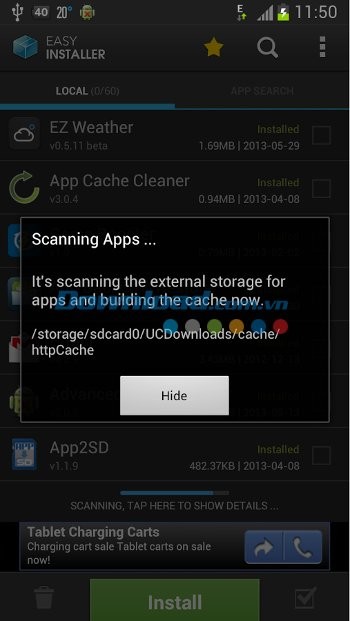 Easy Installer quét các ứng dụng có trên máy