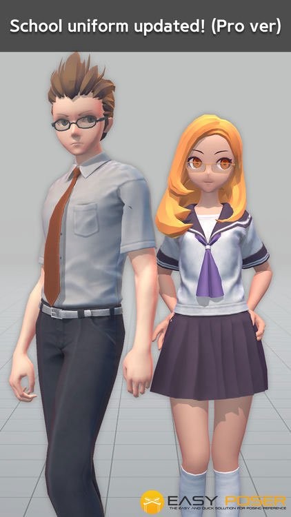 Phiên bản trả phí của Easy Poser có sẵn đồng phục học sinh