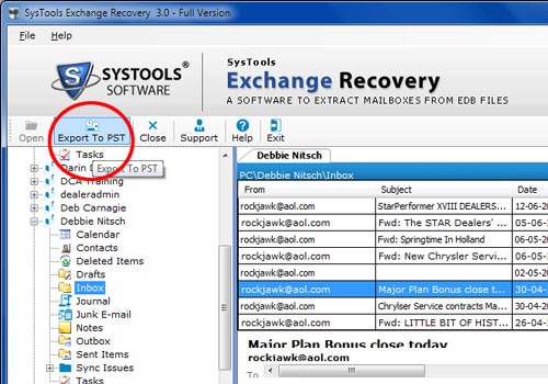 EDB to PST Recovery Tool