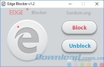 Giao diện của Edge Blocker