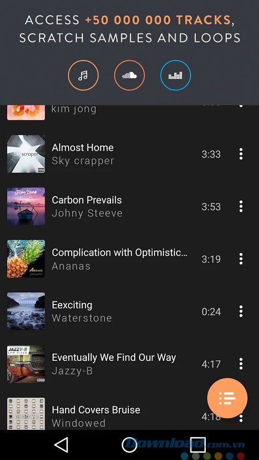 Thư viện nhạc phong phú