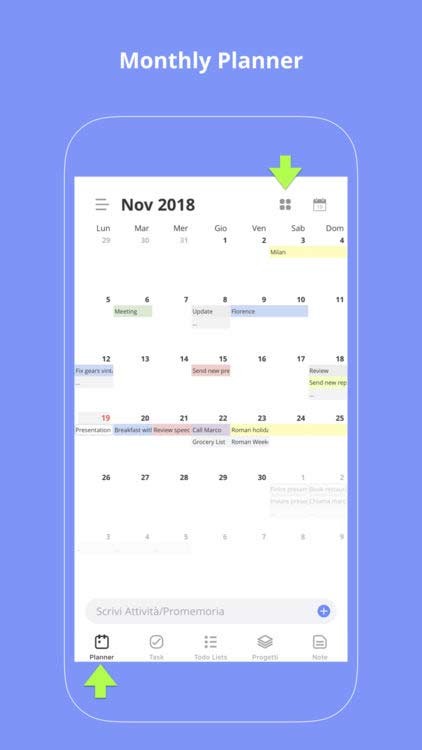 Edo Agenda hỗ trợ lập kế hoạch hàng tháng một cách thuận tiện