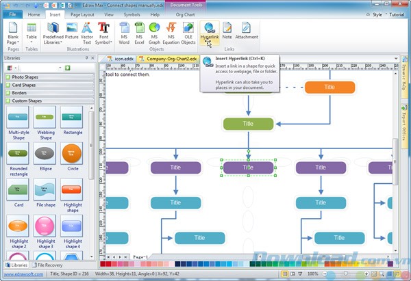 Thêm siêu liên kết vào sơ đồ
