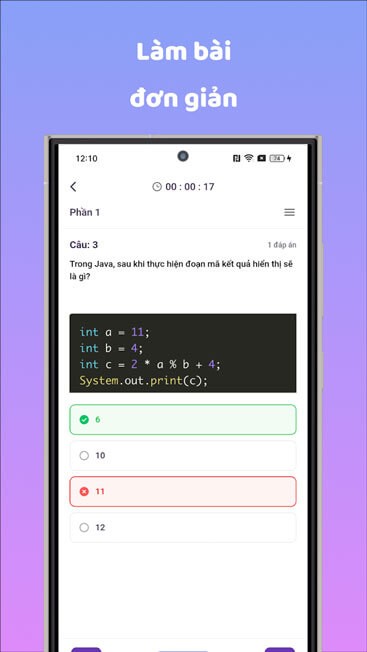Làm bài đề thi đơn giản