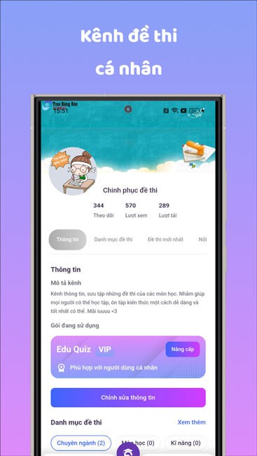 Kênh đề thi cá nhân hóa