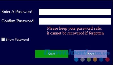 Tạo mật khẩu mạnh để truy cập phần mềm EG Folder Lock