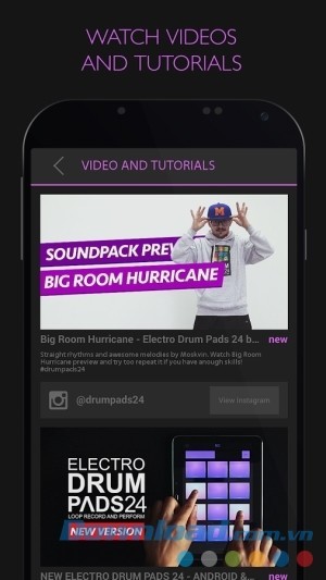 Electro Drum Pads 24 cho Android có video hướng dẫn