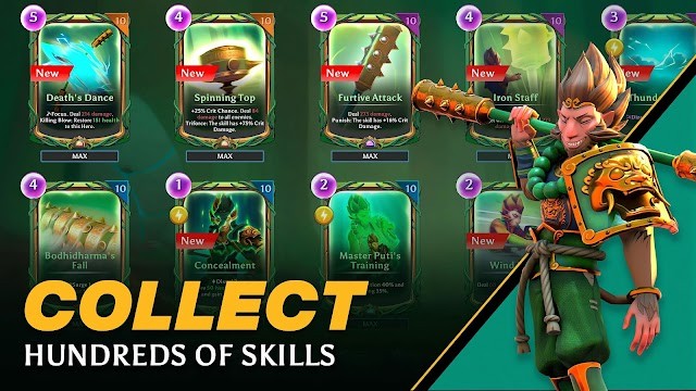 Thu thập hàng trăm các kỹ năng mạnh mẽ khác nhau