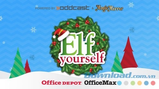 Giao diện màn hình chính ElfYourself cho iOS