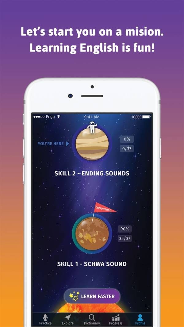 Bắt đầu nhiệm vụ học ELSA Speak cho iOS