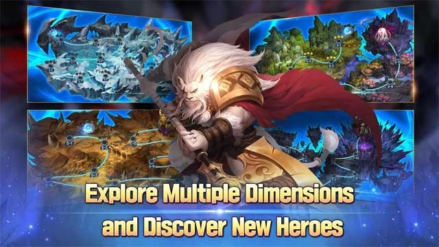Thám hiểm nhiều chiều không gian khác nhau và khám phá những anh hùng mới trong Elune Android