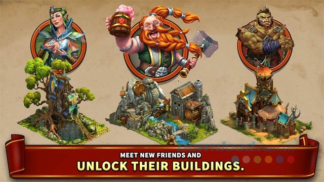 Gặp gỡ bạn bè và mở khóa nhiều công trình của họ