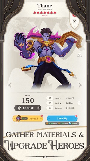 Thu thập tài nguyên và nâng cấp anh hùng