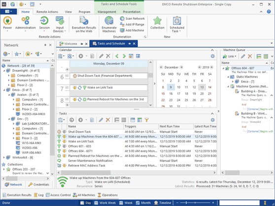 EMCO Remote Shutdown hỗ trợ chuyển đổi giữa các bản phân phối