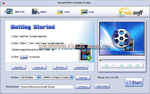 Emicsoft MP4 Converter for Mac