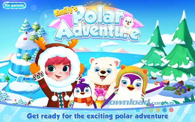Giao diện chơi game Emily's Polar Adventure trên Android