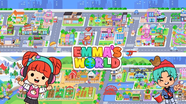 Khám phá thế giới rộng lớn đầy điều thú vị của Emma trong game trẻ em Emma's World - Town & Family