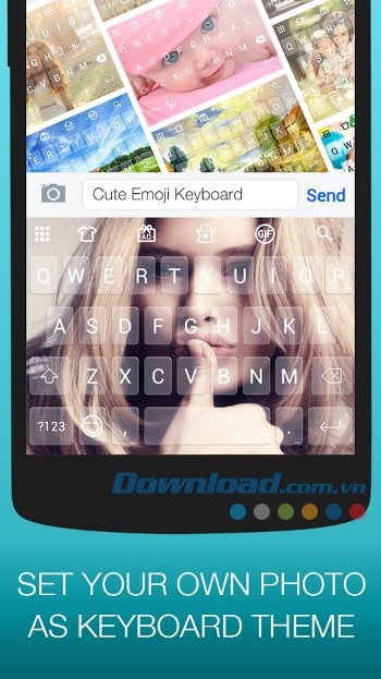 Chụp hoặc chọn bức hình yêu thích trong thư viện máy làm hình nền bàn phím
