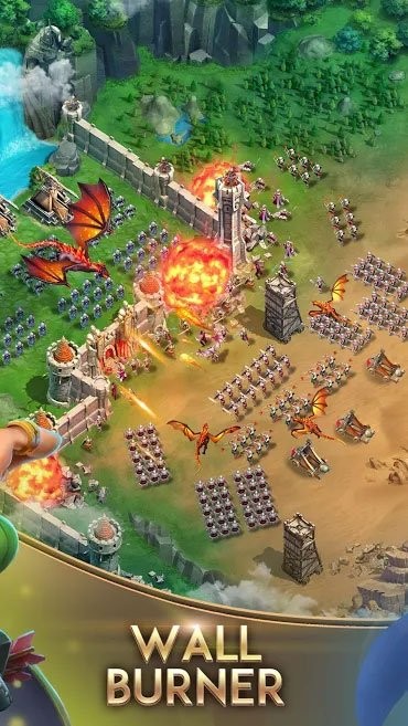 Tấn công và phóng hỏa để phá hủy tường thành bảo vệ của kẻ thù