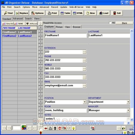Employee Phone Directory Organizer Pro